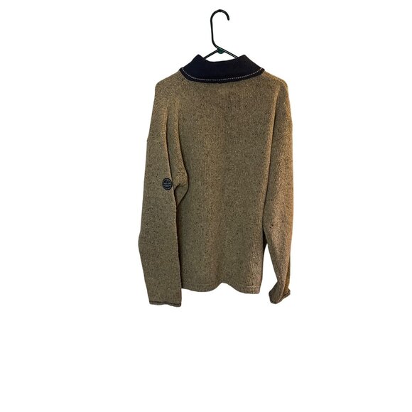 Murphy & Nye Sailmakers Beige Wool Blend Zip-Up Sweater XL Mens Made In Italy - Picture 2 of 14